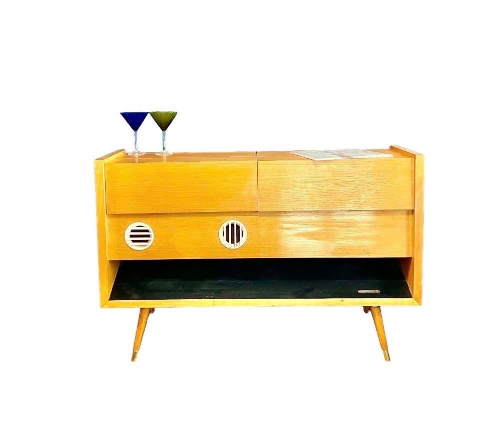 Bauhaus MCM Stereo Console Record Player German bar (eame lk)  For Sale