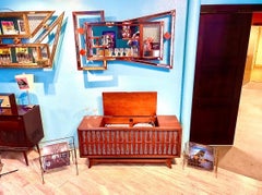 Gws318 Mid-Century Modern Stereo Console Record Player Refurbished