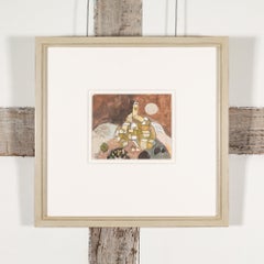 Landscape - 20th Century Landscape Painting by Gwyneth Johnstone with Church