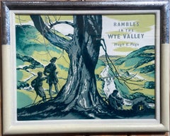 Rambles in the Wye Valley, Original Artwork for Book Cover, Railway Art