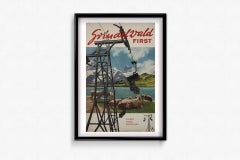 "Grindelwald First" poster, crafted by Gyger & Klopfenstein in the 1950s