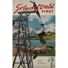"Grindelwald First" poster, crafted by Gyger & Klopfenstein in the 1950s