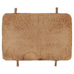 Gym mat in brown cow leather with nice patina, Belgium, 1930s
