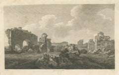 Gymnasium at Troas, Plate LIII, Antique Engraving after William Pars, 1797