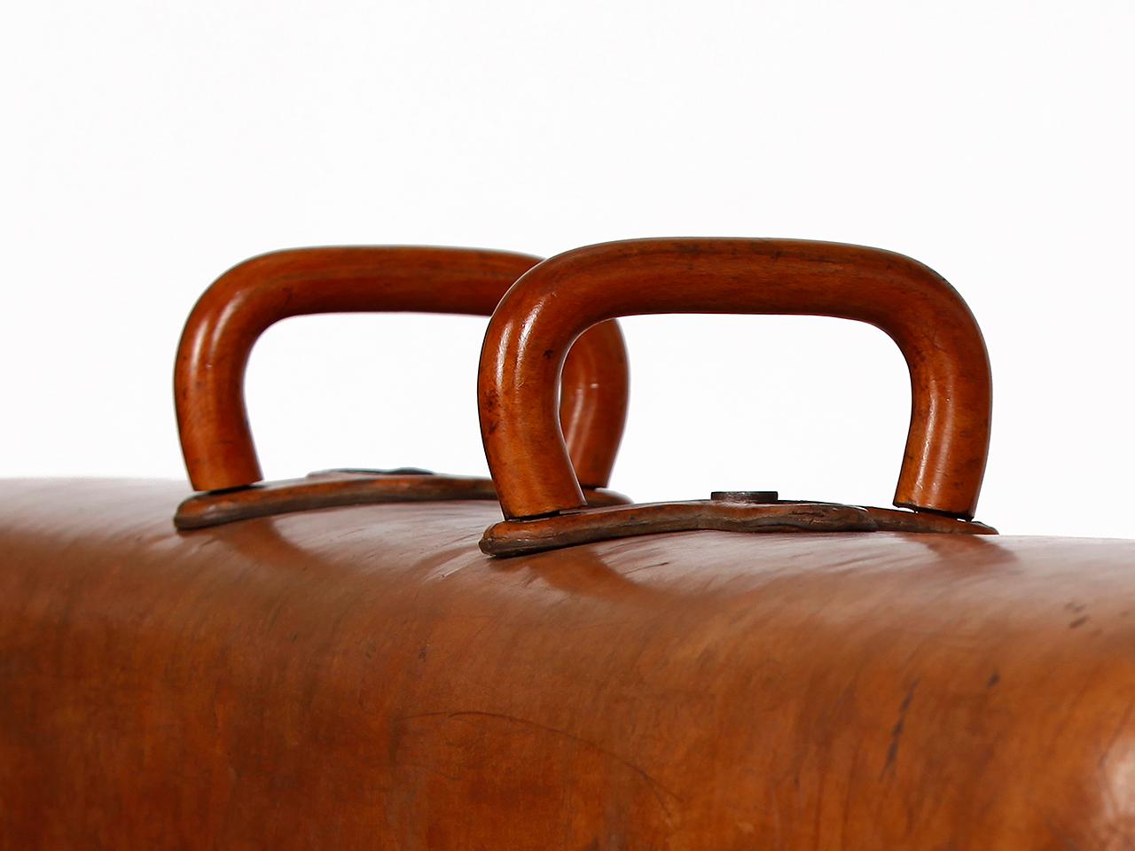 Gymnastic Leather Pommel Horse Bench, 1930s In Good Condition In Wien, AT