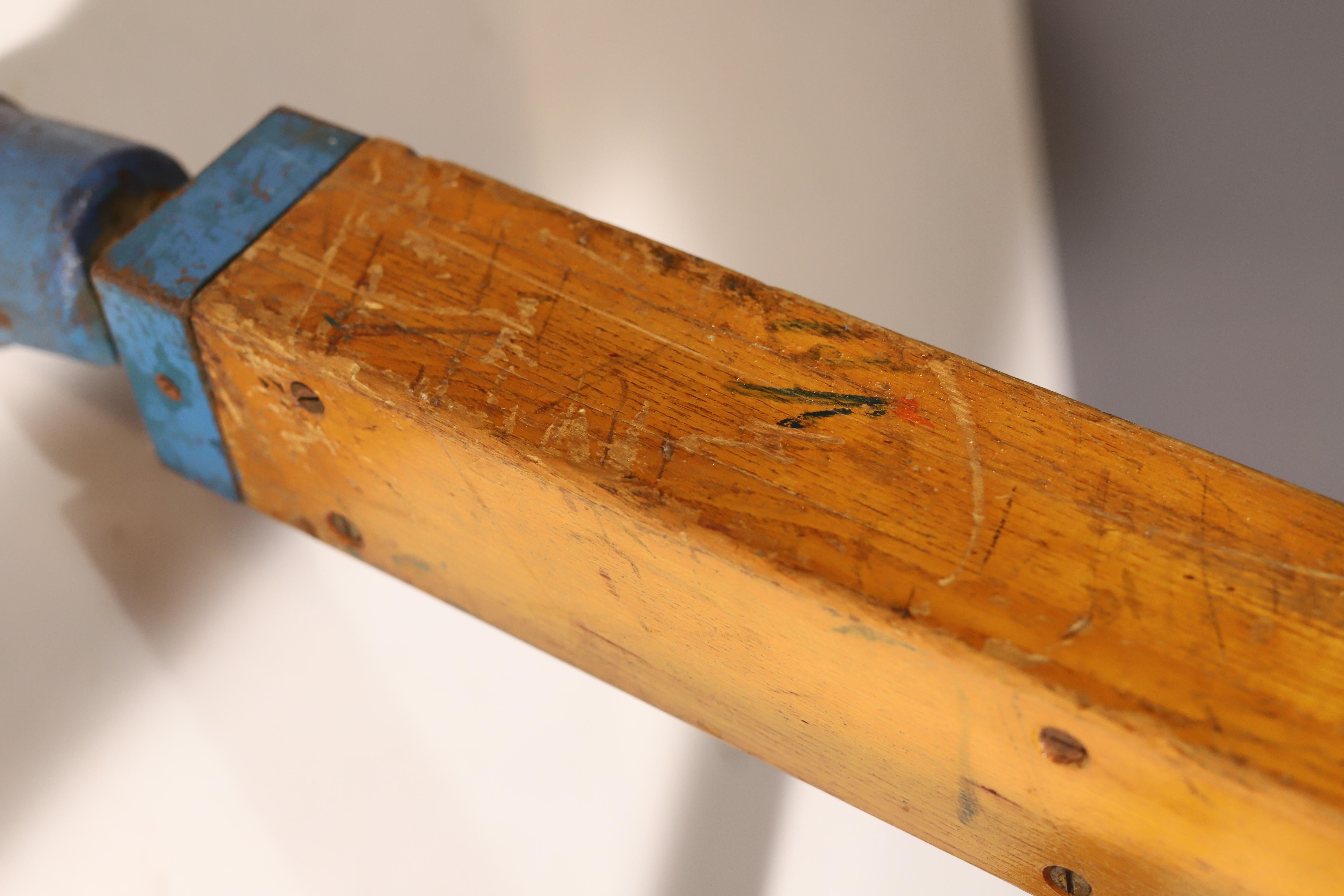 Gymnastic Leather Pommel Horse, Czechoslovakia, 1950’s For Sale 6