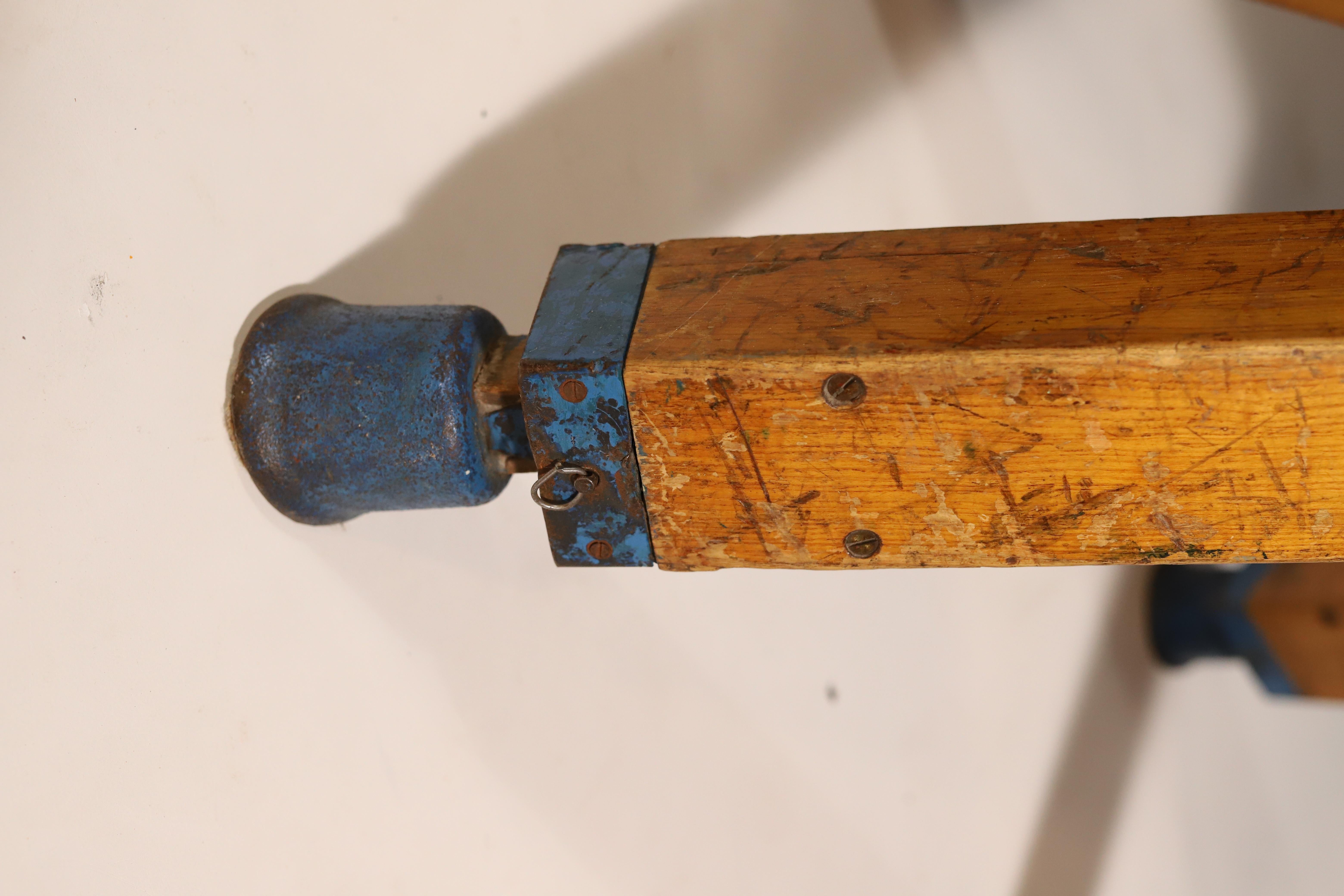 Gymnastic Leather Pommel Horse, Czechoslovakia, 1950’s For Sale 2