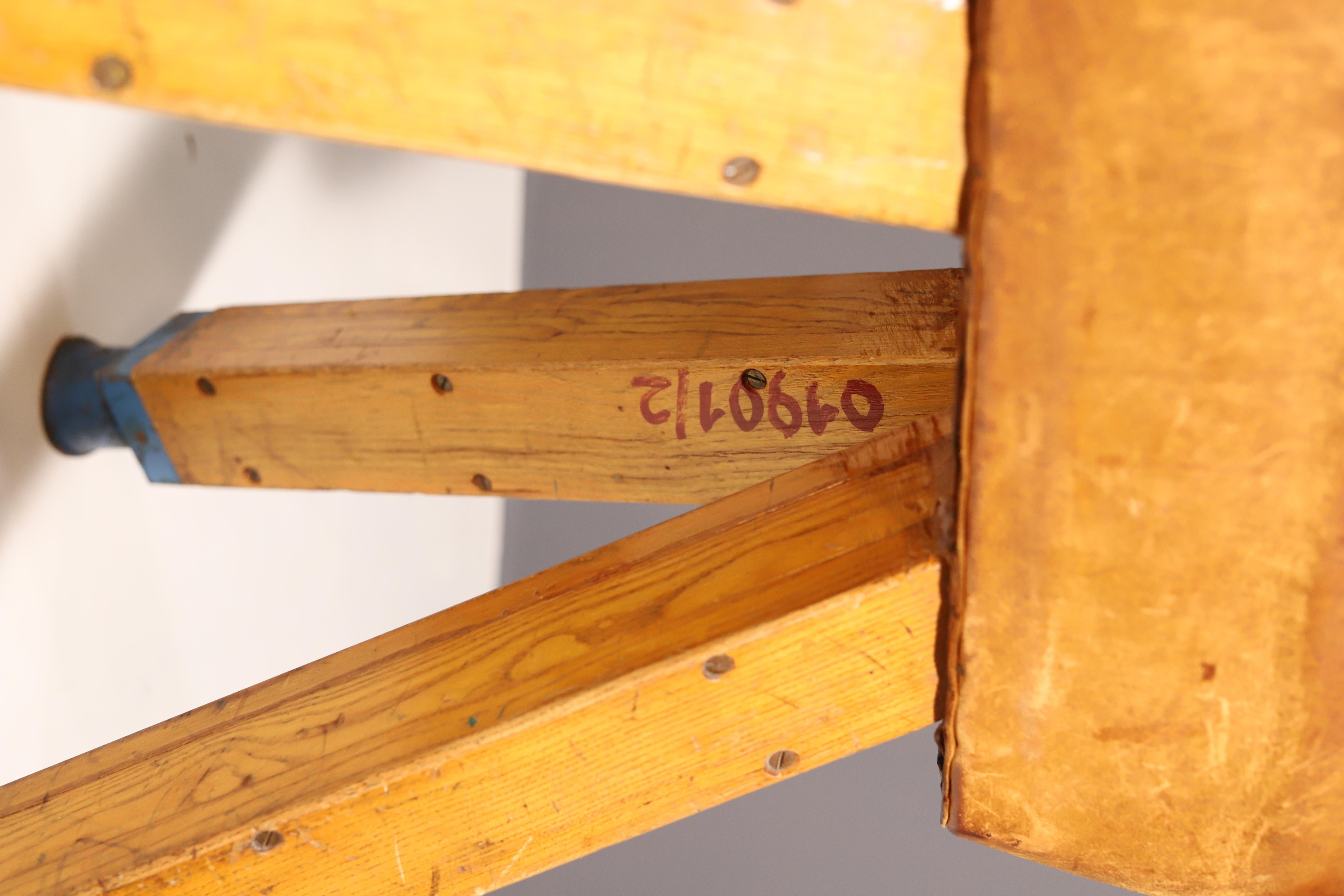 Gymnastic Leather Pommel Horse, Czechoslovakia, 1950’s For Sale 3