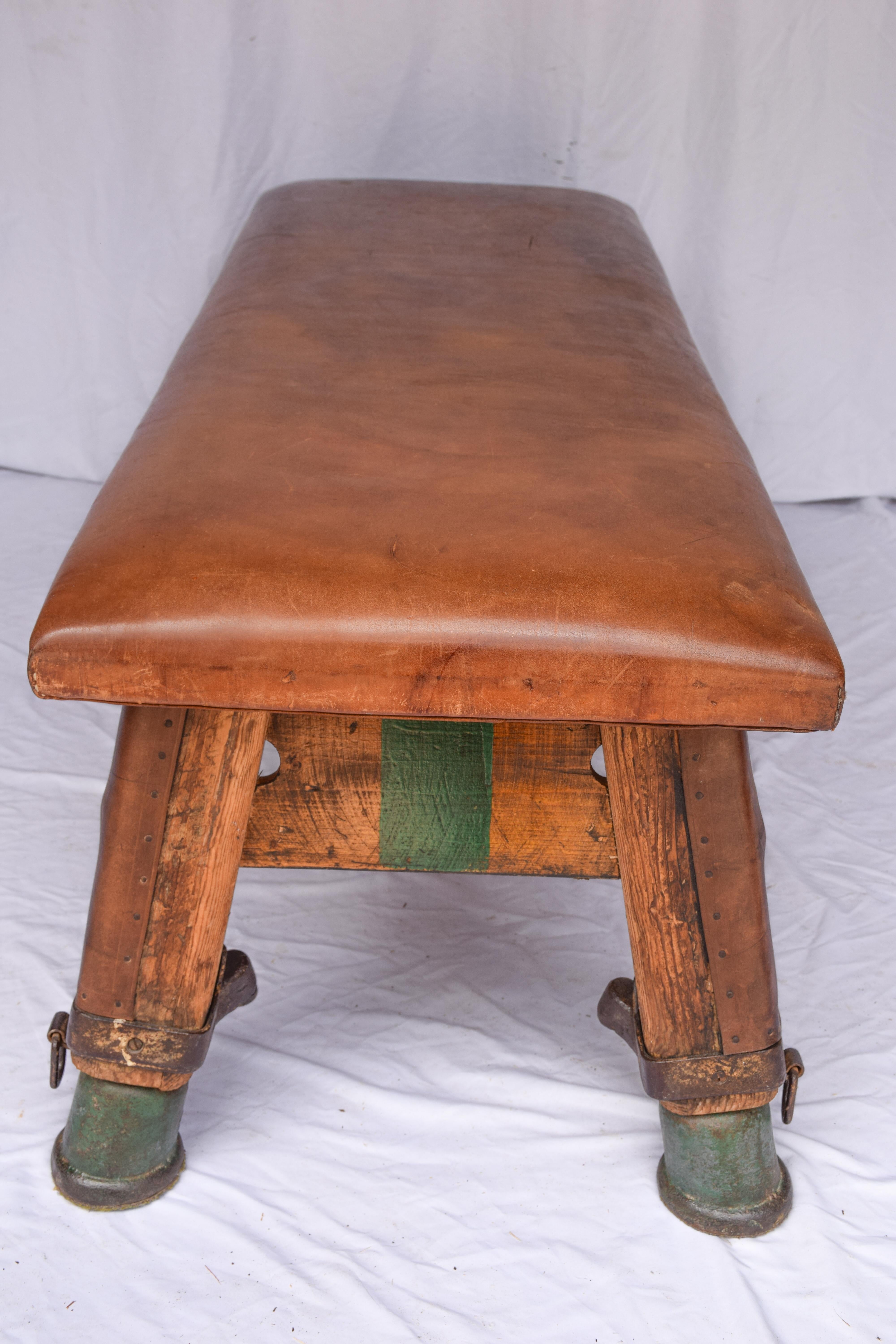 Gymnastic Vintage Leather Pommel Horse 2