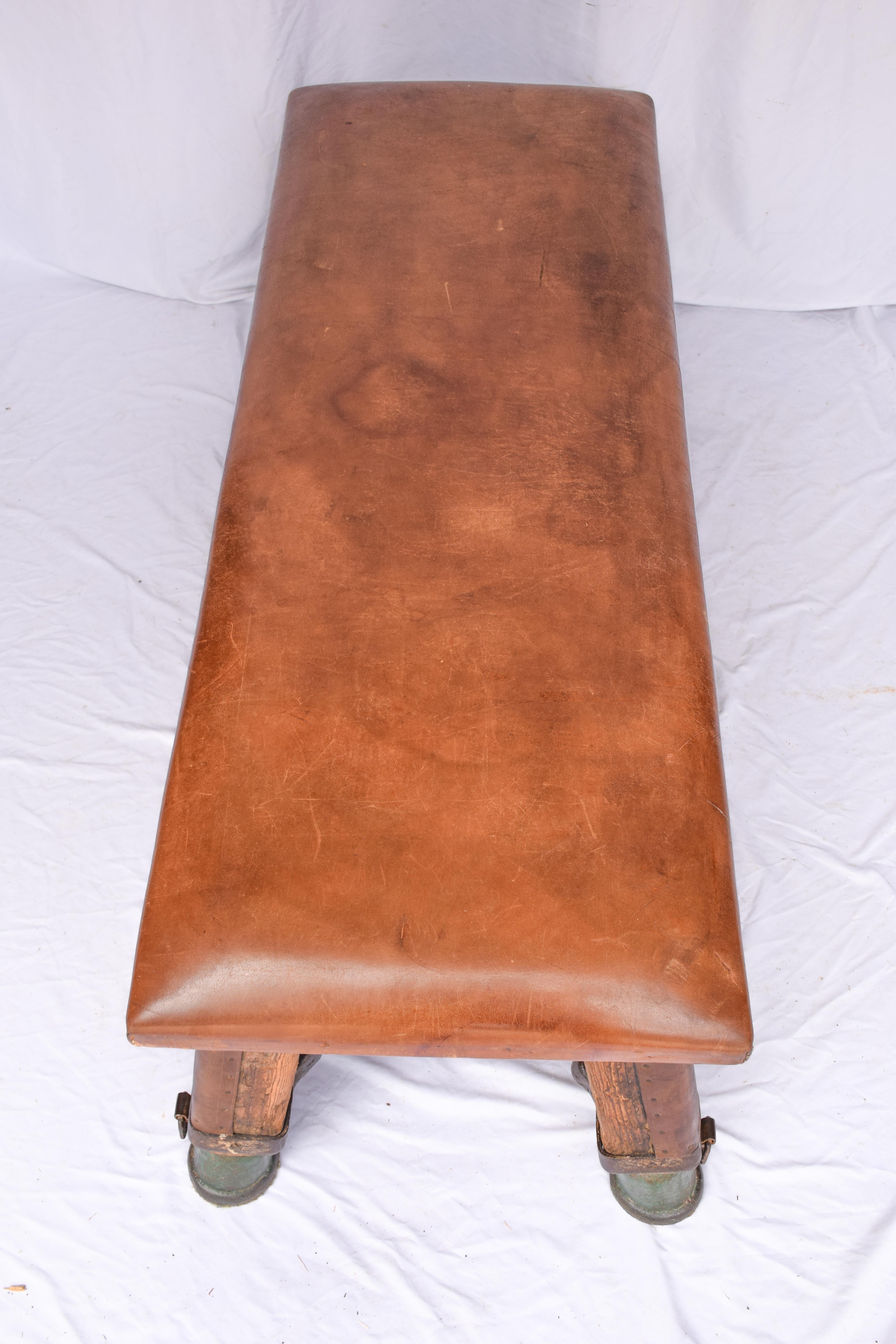 Gymnastic Vintage Leather Pommel Horse 3