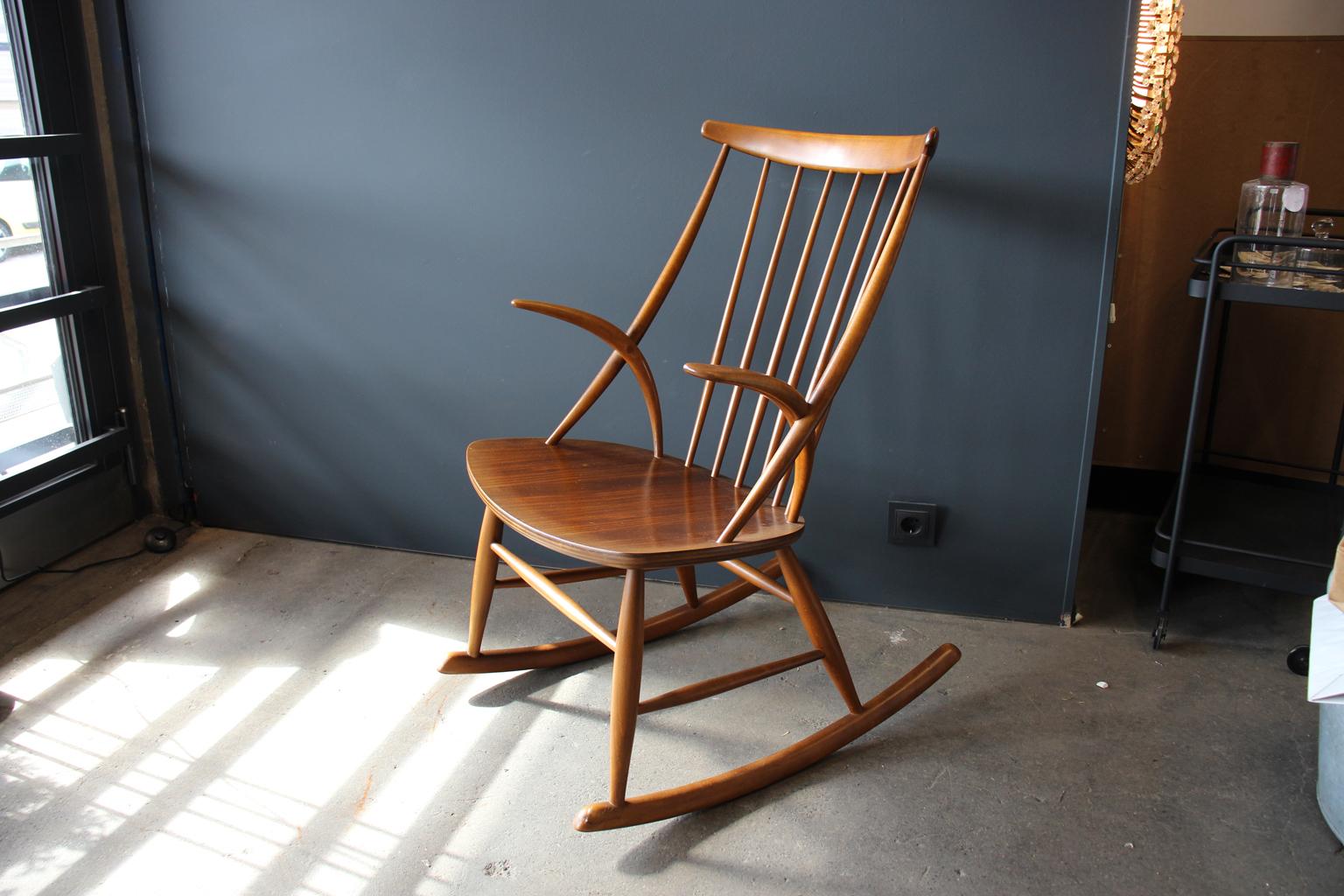 Gyngestol No. 3 Rocking Chair by Illum Wikkelso for Niels Eilersen 2
