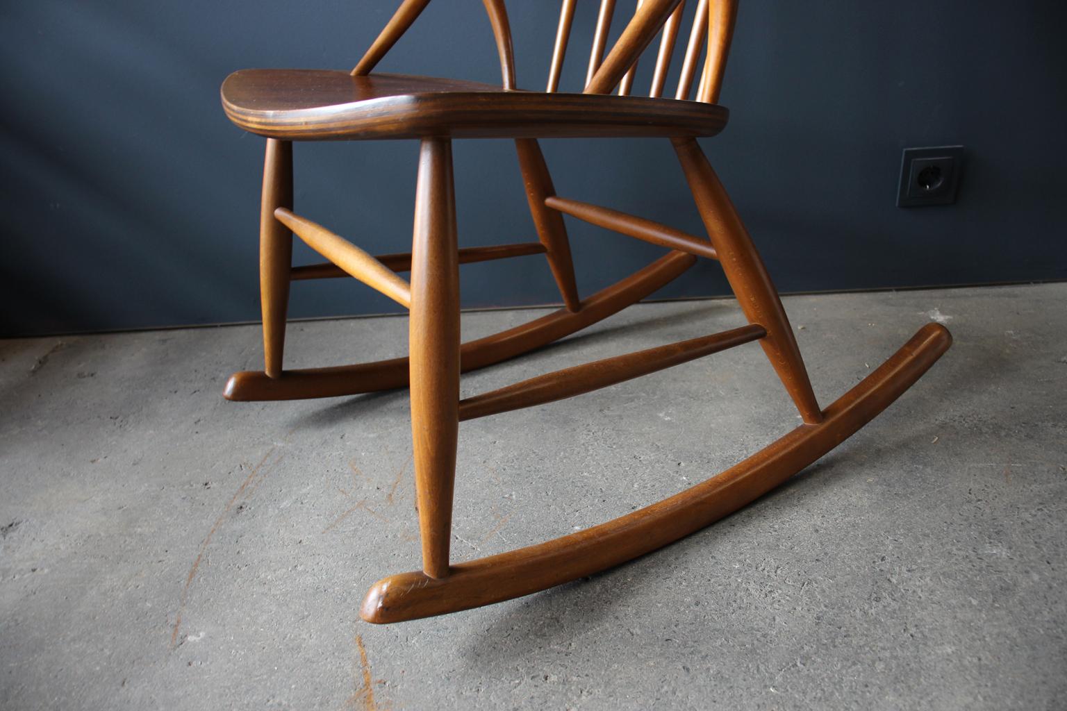 Scandinavian Modern Gyngestol No. 3 Rocking Chair by Illum Wikkelso for Niels Eilersen