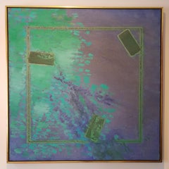 Gyorgy Kepes Green & Purple Geometric Abstraction New Bauhaus Mid-century Modern