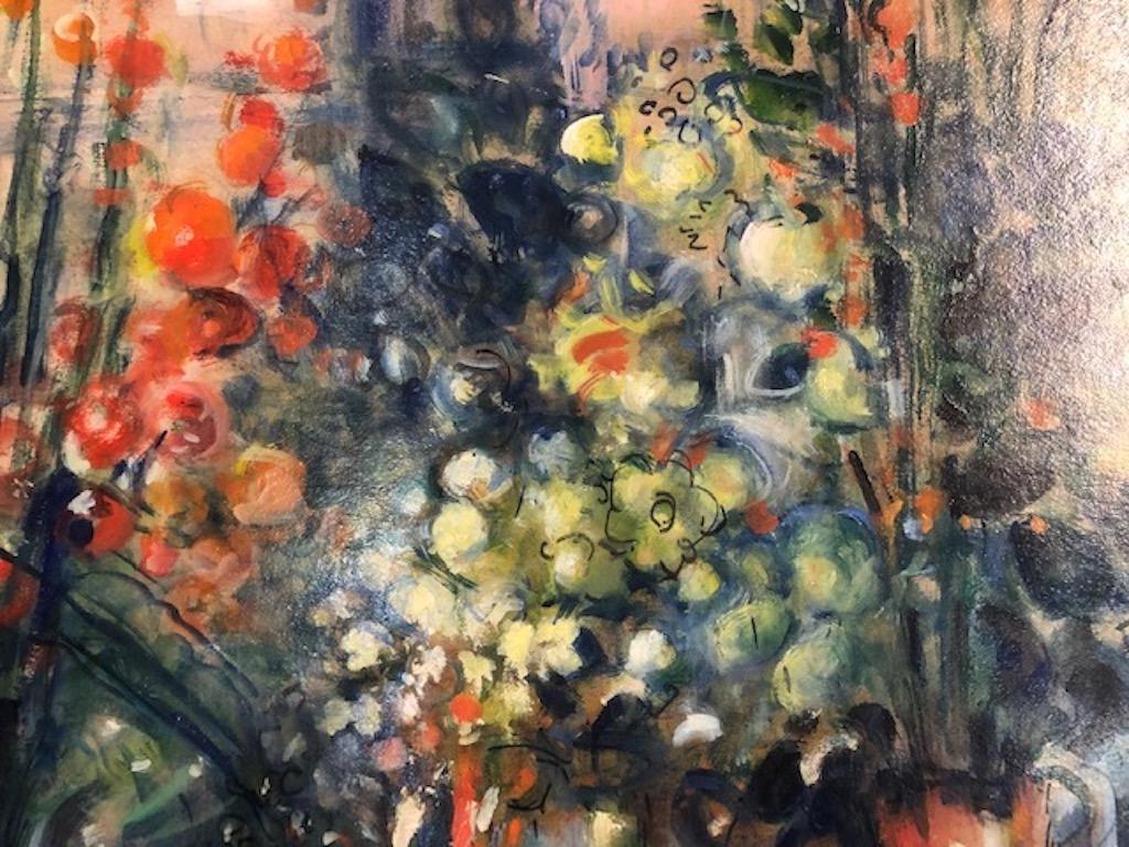 Still-life with flowers - Other Art Style Painting by György Ruzicskay