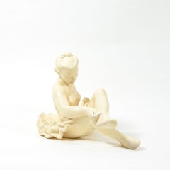Gypsum Ballet-Dancer Statue, Czechoslovakia, 1960s