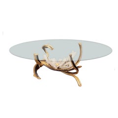 "Gypsum bouquet” coffee table by Richard Faure, Paris, France, circa 1970 / 1980
