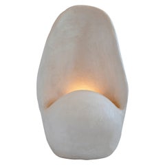 Contemporary Floor Lamp in White Gypsum, Handcrafted by Mike Ruiz-Serra