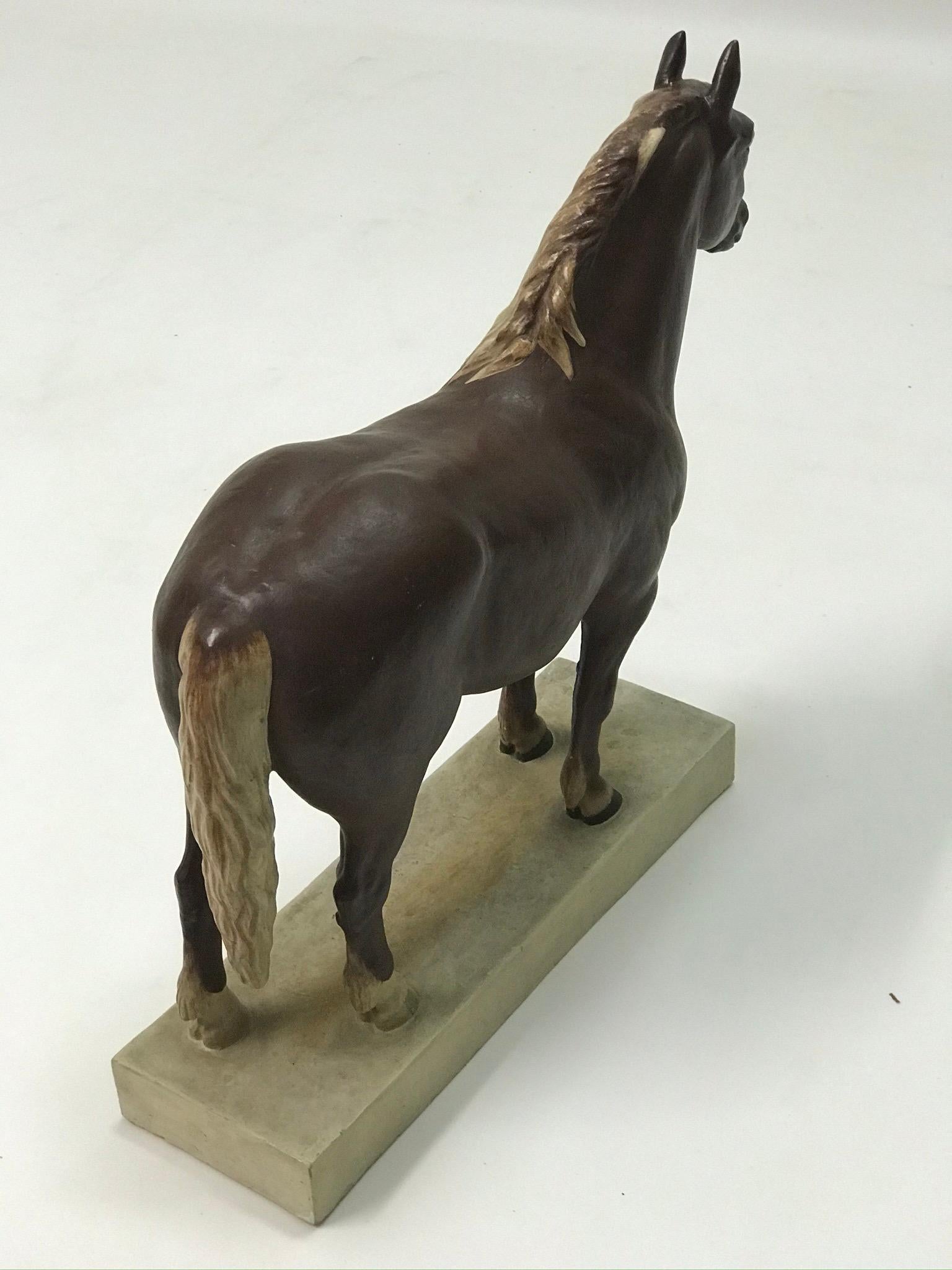 Painted Gypsum School Model of a Horse, 
