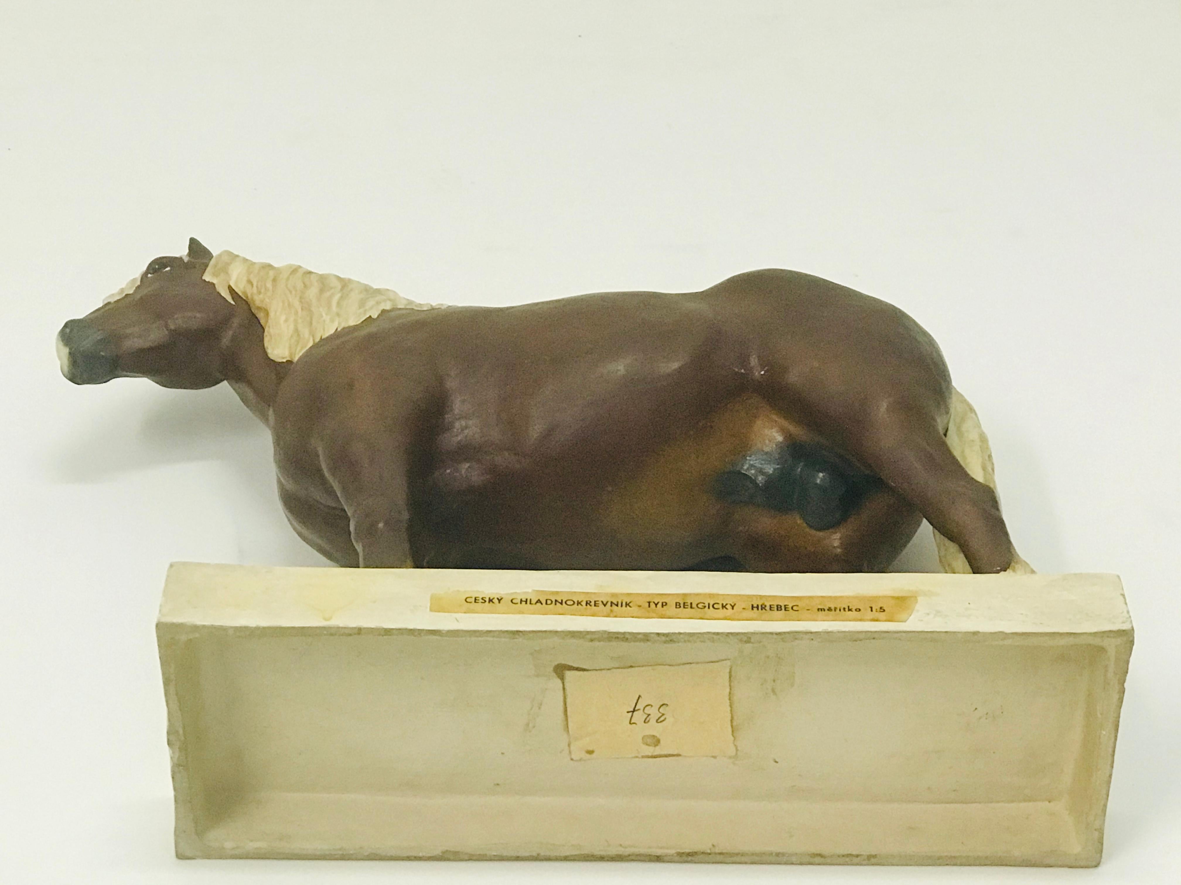 20th Century Gypsum School Model of a Horse, 