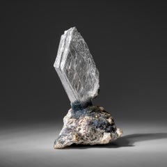 Gypsum Var. Selenite on Quartz from Rio Grande do Sul, Brazil