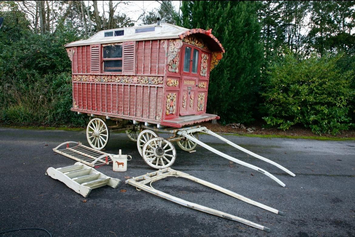 Now I know we all wish to have that barn find, but this truly is a great barn find!!! 
45 years it has been dry stored, and you can see from the condition that this original Gypsy Caravan has been well loved.
Originally built by Watts of