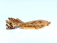Gypsy Dangle Bohemian Deco Earrings 14kt Gold*