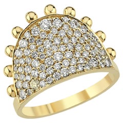 Gypsy-Halbbandring aus 14k Gold mit 0,90 Karat Diamant