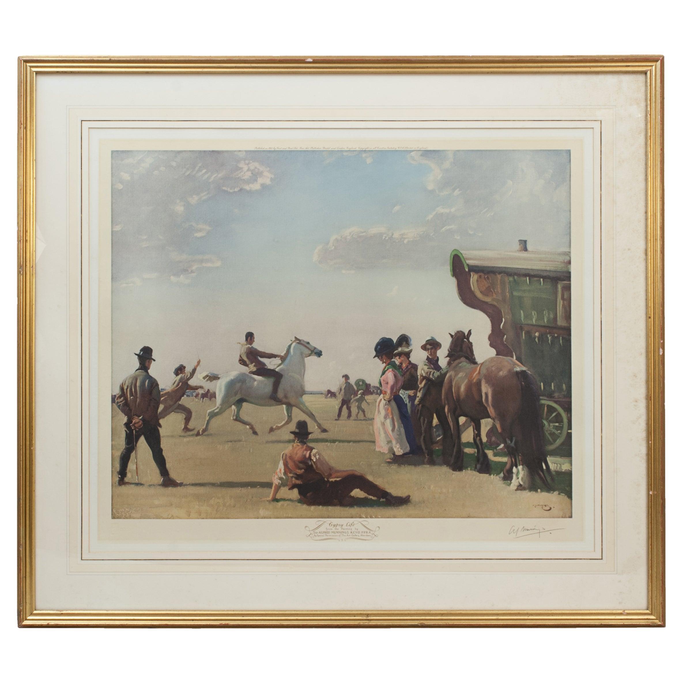 Gypsy Life, Equestrian Scene After Alfred Munnings