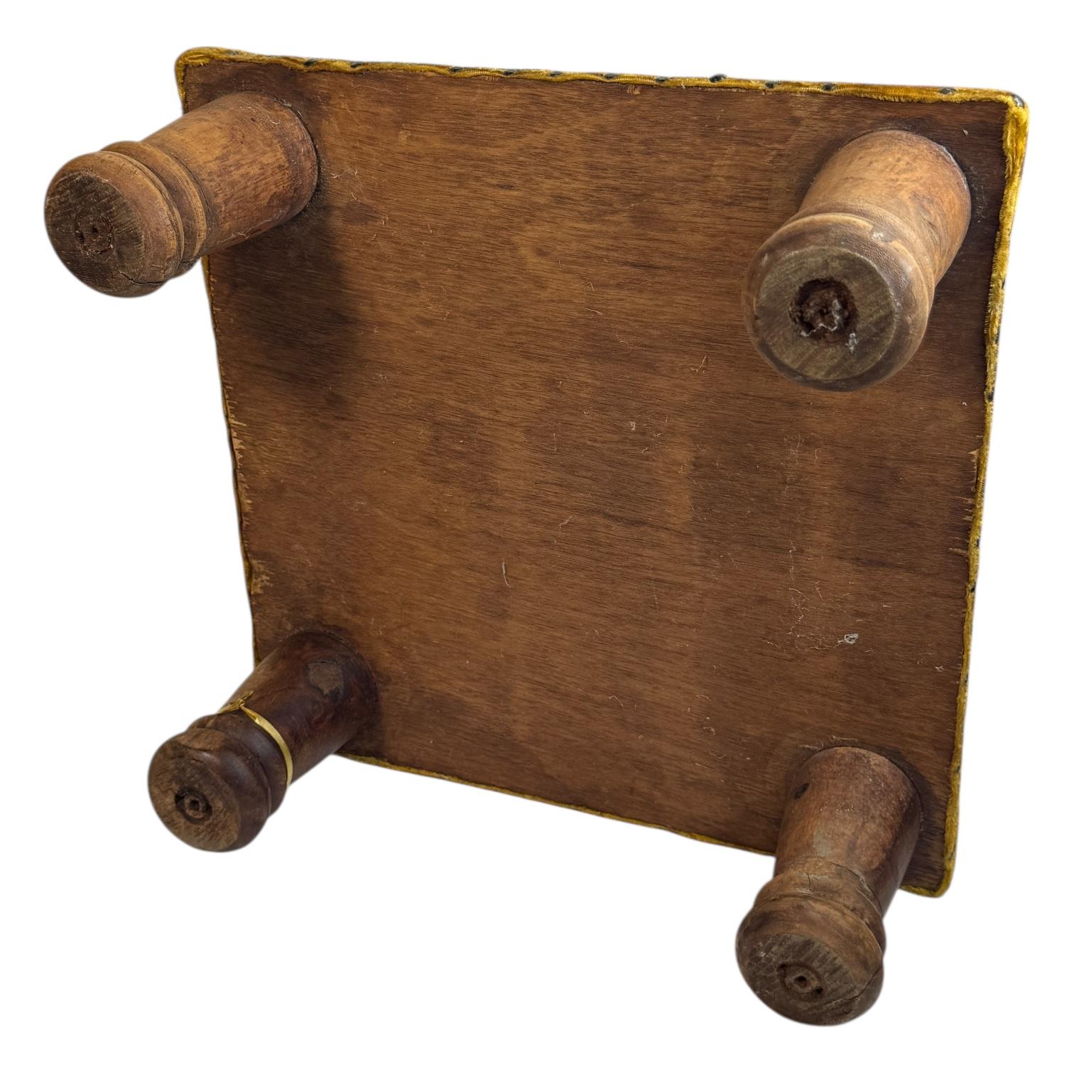 Mid-20th Century Gypsy Oriental Fabric Covered Foot Rest Footstool Ottoman Vintage, 1960s For Sale