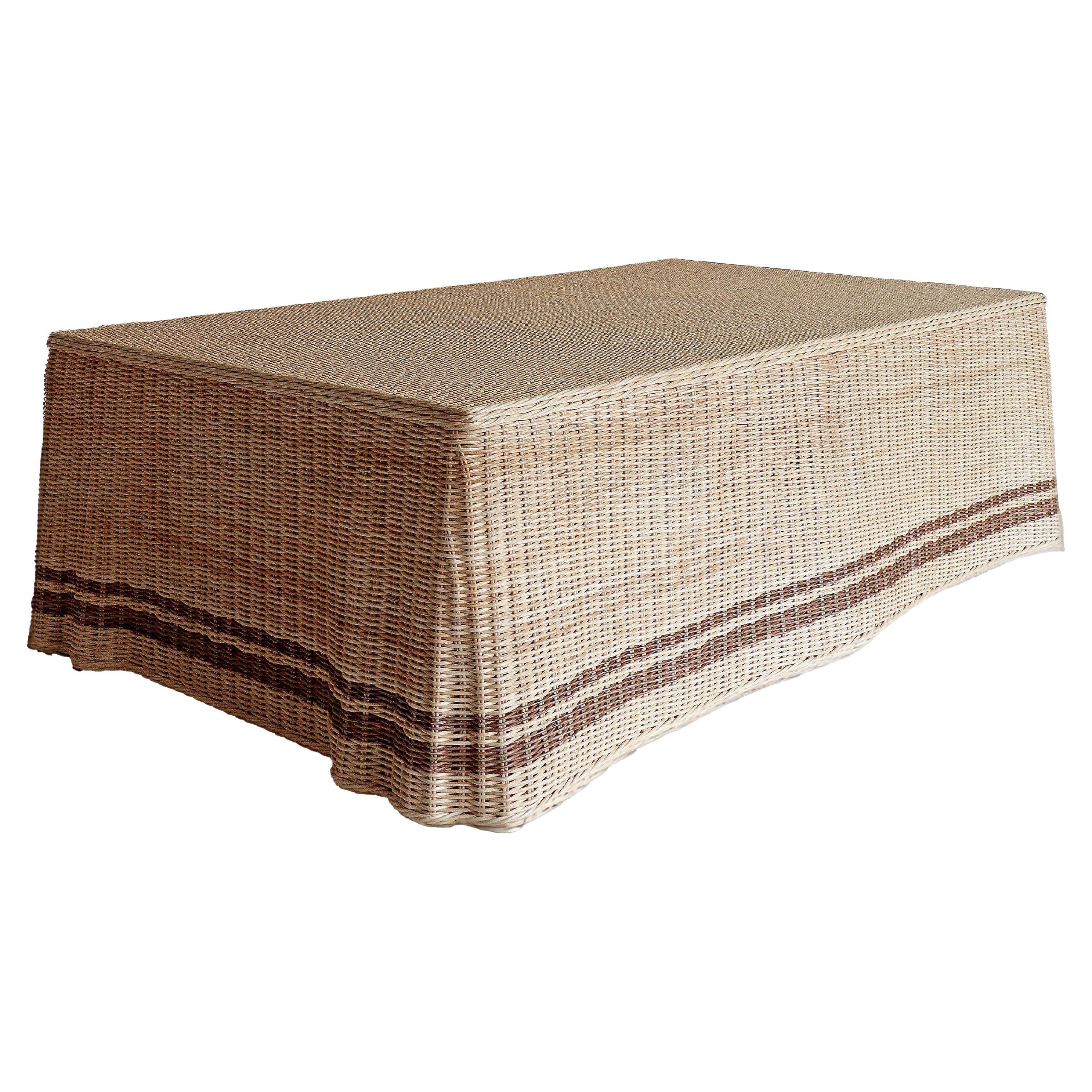 Gypsy Rattan Coffee Table For Sale