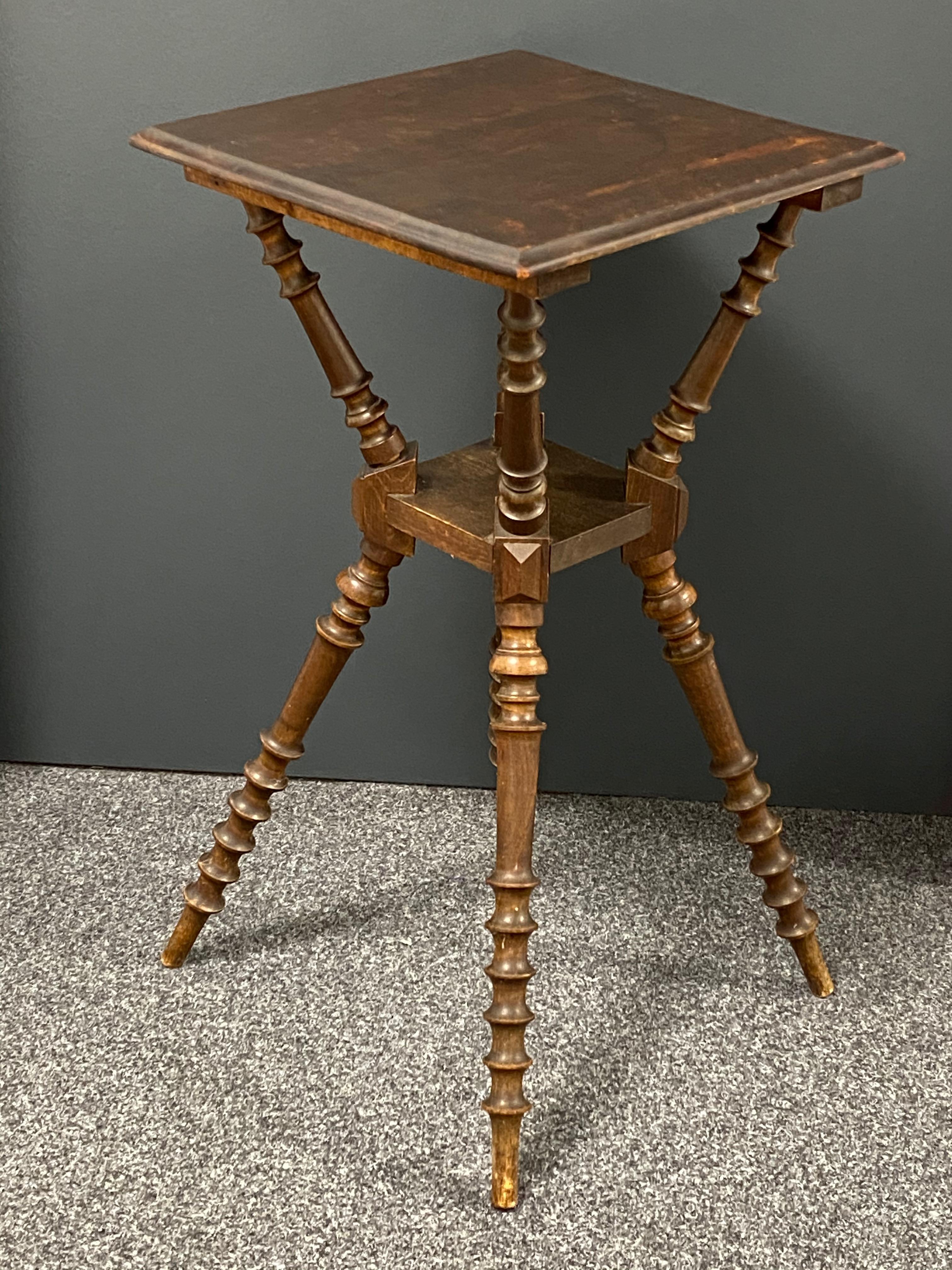 Hand-Crafted Gypsy Style Wine or Side Table, Antique German, 1910s