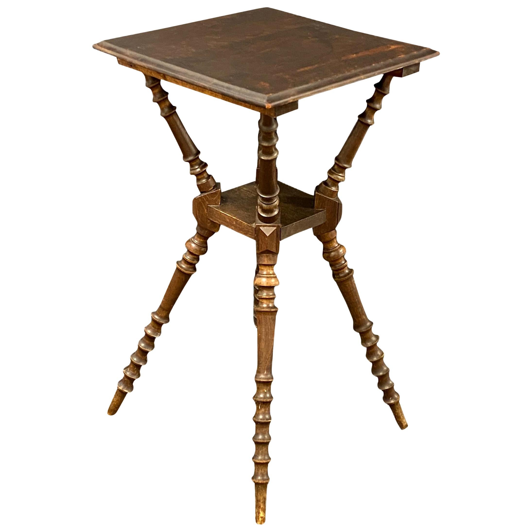 Gypsy Style Wine or Side Table, Antique German, 1910s