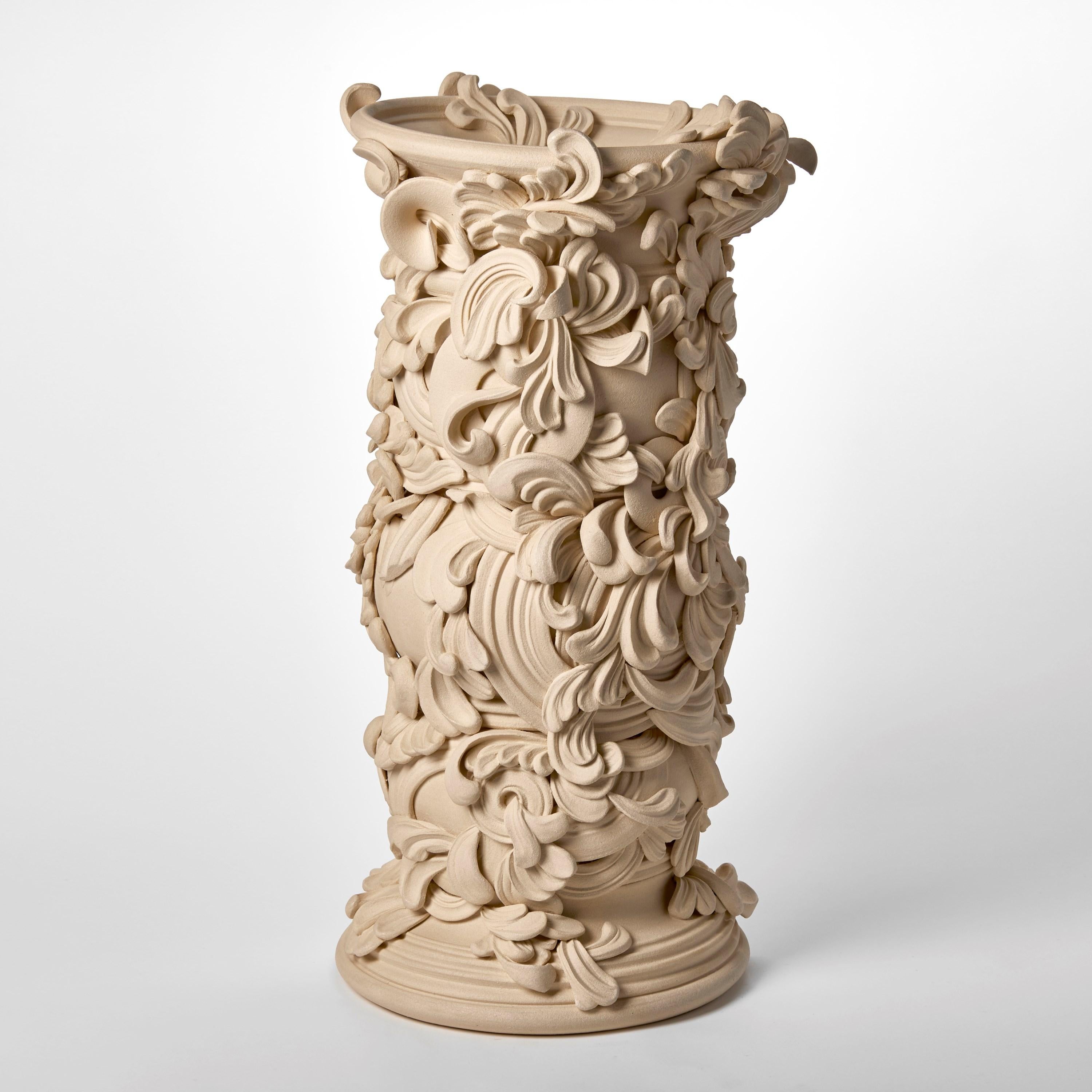 British Gyratory II, a ceramic vessel inspired by rococo architecture by Jo Taylor For Sale