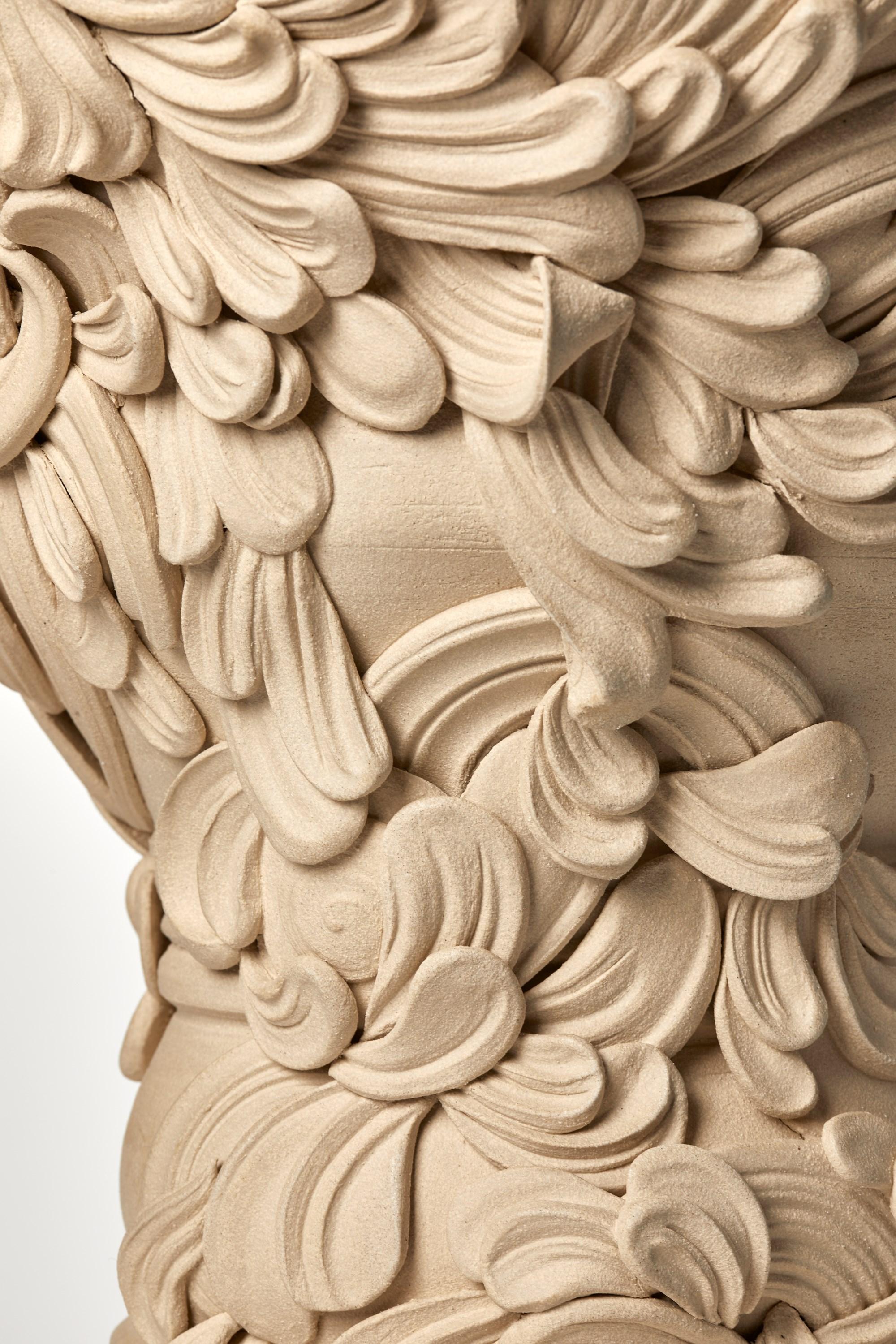 Hand-Crafted Gyratory IV, a large ceramic architectural sculptural vessel by Jo Taylor For Sale