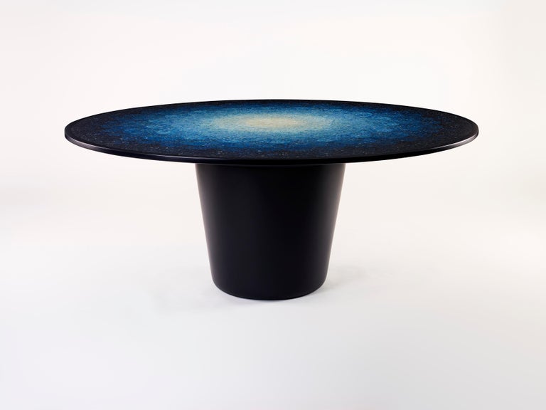 Gyro, Round Mosaic Table in Recycled Ocean Plastic Terrazzo by Brodie Neill For Sale 4