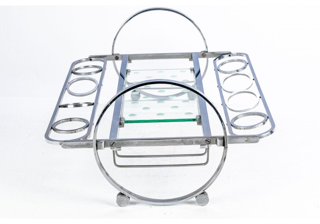 Gyroscopic Art Deco Era Cocktail Serving Caddy For Sale 6