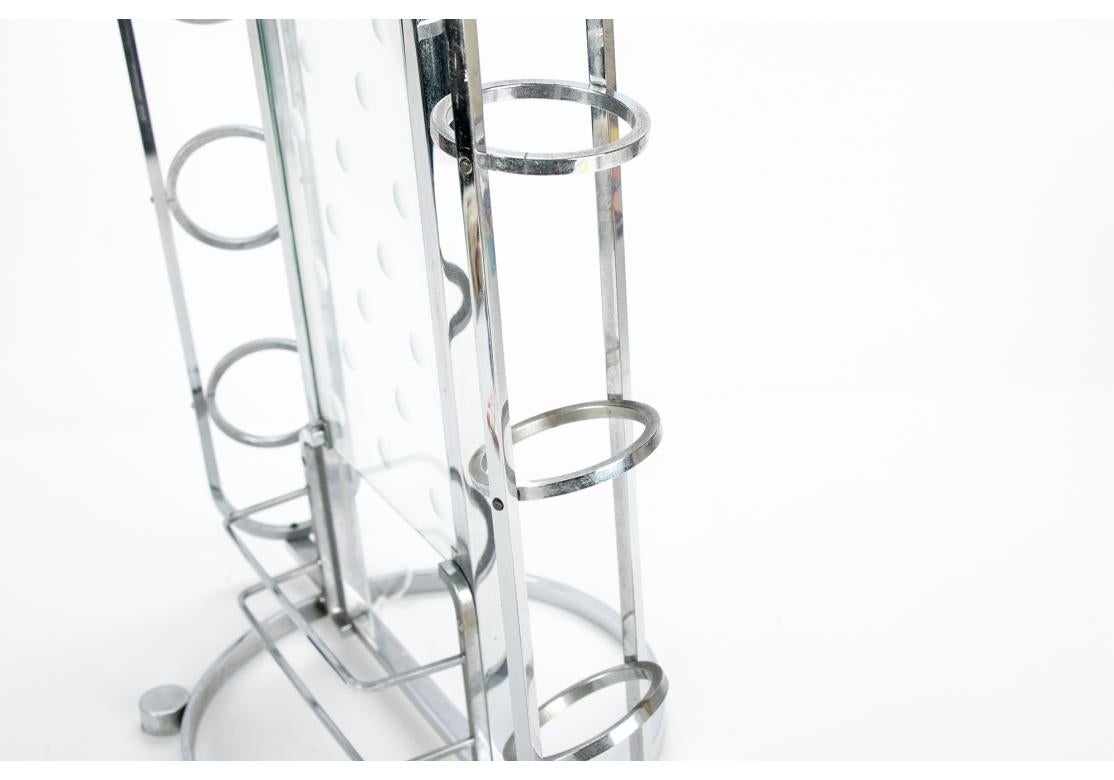 Mid-20th Century Gyroscopic Art Deco Era Cocktail Serving Caddy For Sale