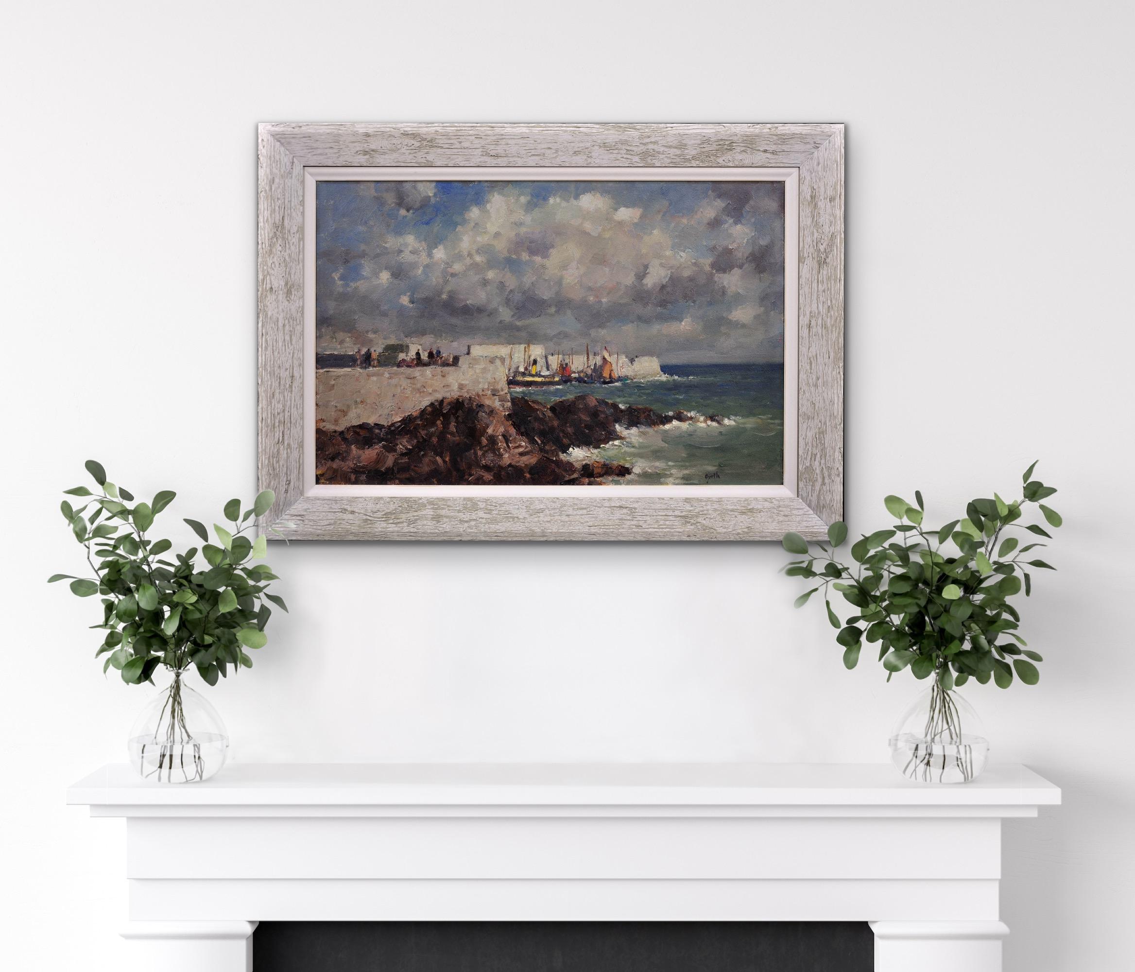 Ness Harbor Butt Of Lewis, Scozia. Ebridi. Pittura di paesaggi delle isole scozzesi 14