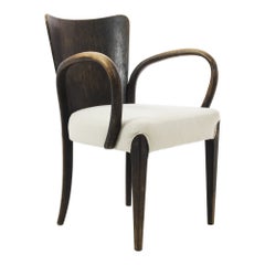 H-214 Mid-Century Upholstered Armchair by Jindrich Halabala