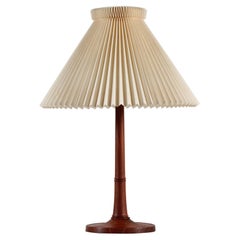 Esben Klint Table Lamp Teak no. 327 with Original Le Klint Lamp Shade