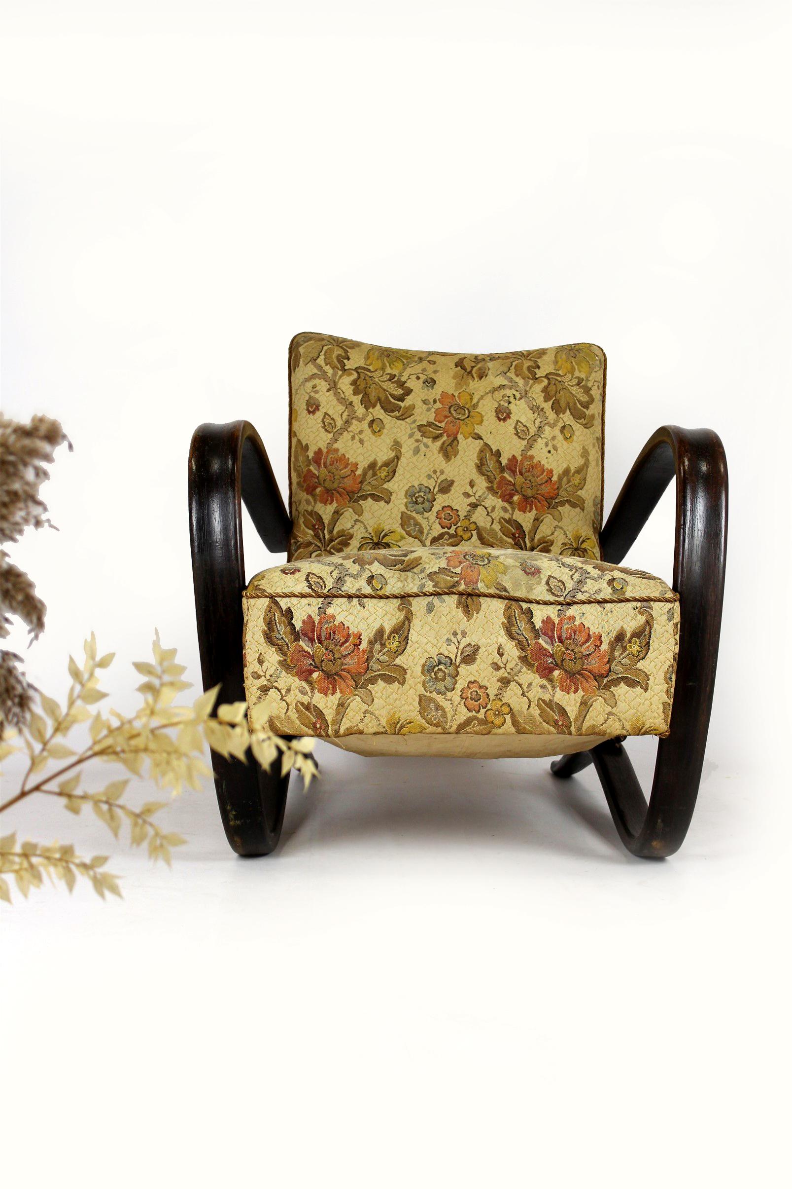 Sillón H-269 de Jindřich Halabala, años 30 Art Decó en venta