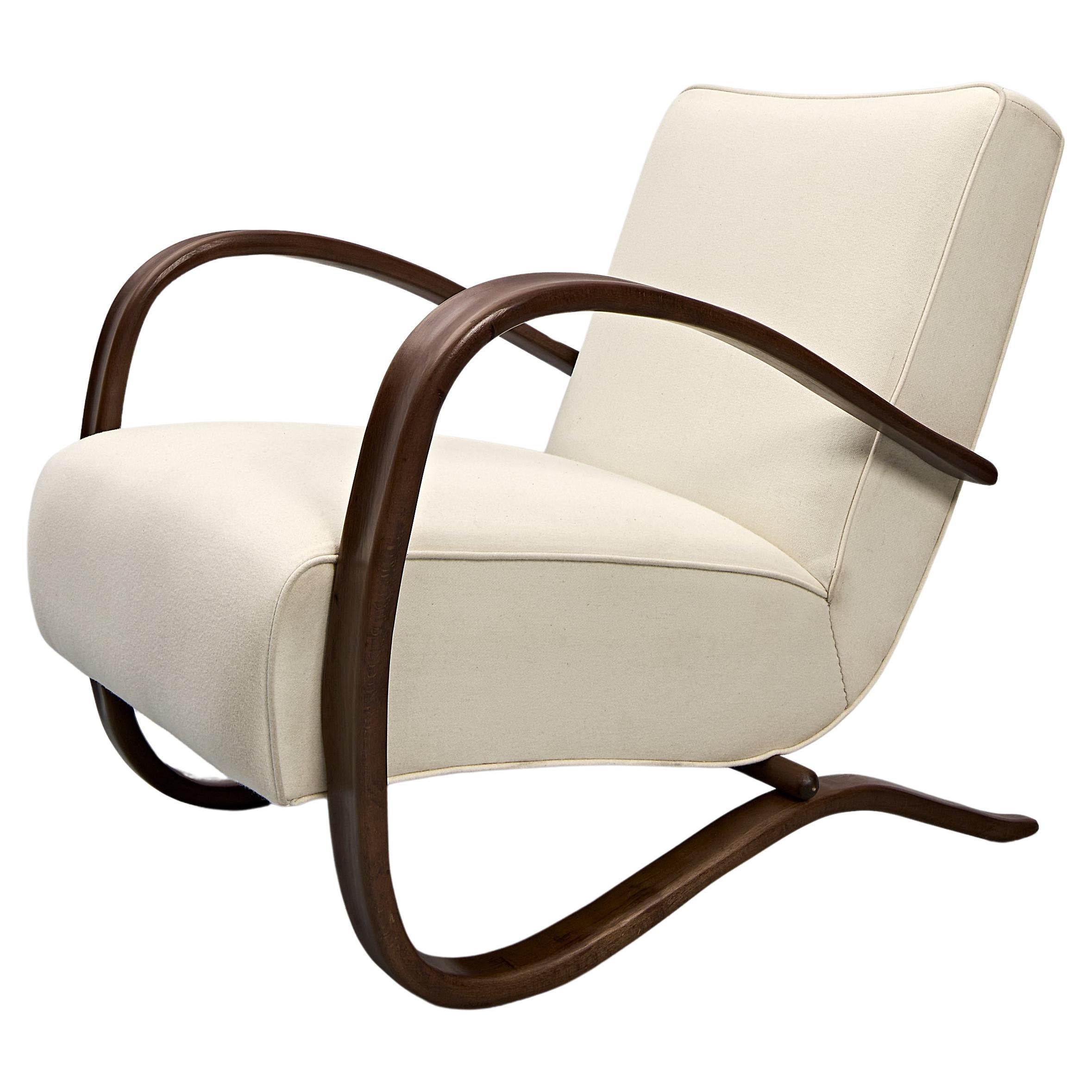 H-269 Lounge Chair by Jindrich Halabala, 1940s For Sale