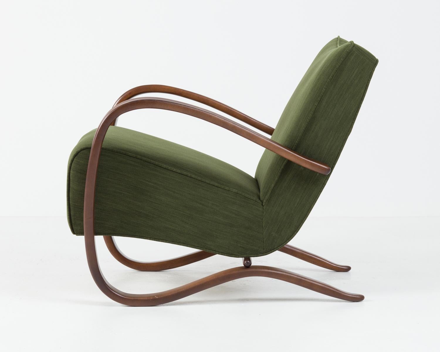 Art Deco H-269 Lounge Chairs by Jindřich Halabala, 1930's For Sale