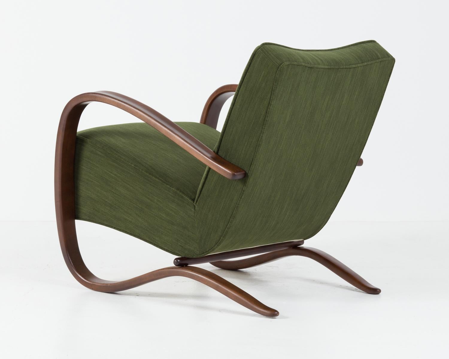 Czech H-269 Lounge Chairs by Jindřich Halabala, 1930's For Sale