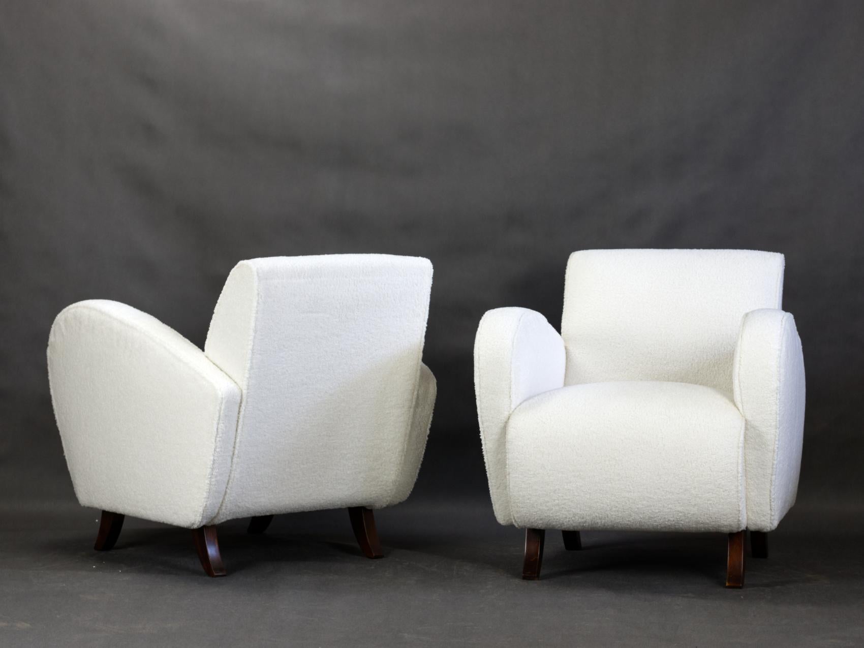 Art Deco Club Chairs / Armchairs H-282  by Jindrich Halabala for UP Závody 1930s 2