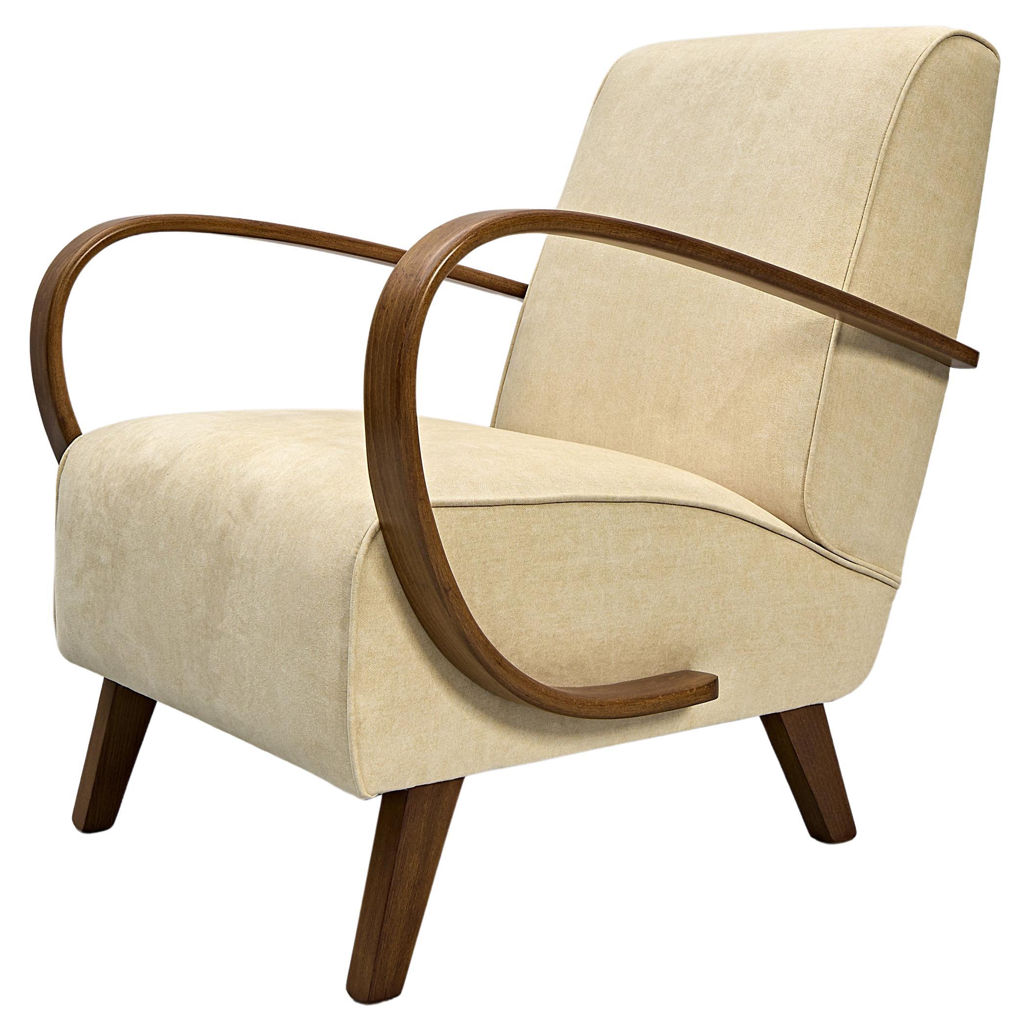 H-410 Bentwood Armchair by Jindřich Halabala, 1930s For Sale