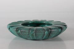 H. A. Kähler Art Deco Ceramic Bowl with Turquoise Glaze Svend Hammershøi, 1930s