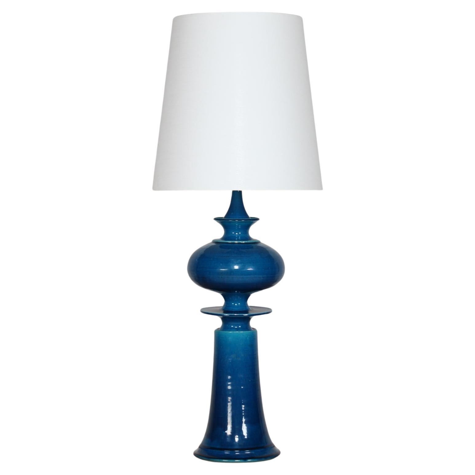 H. A. Kähler Extra L Sculptural Table Lamp by Poul Erik Eliasen Turquoise 1970s For Sale 4
