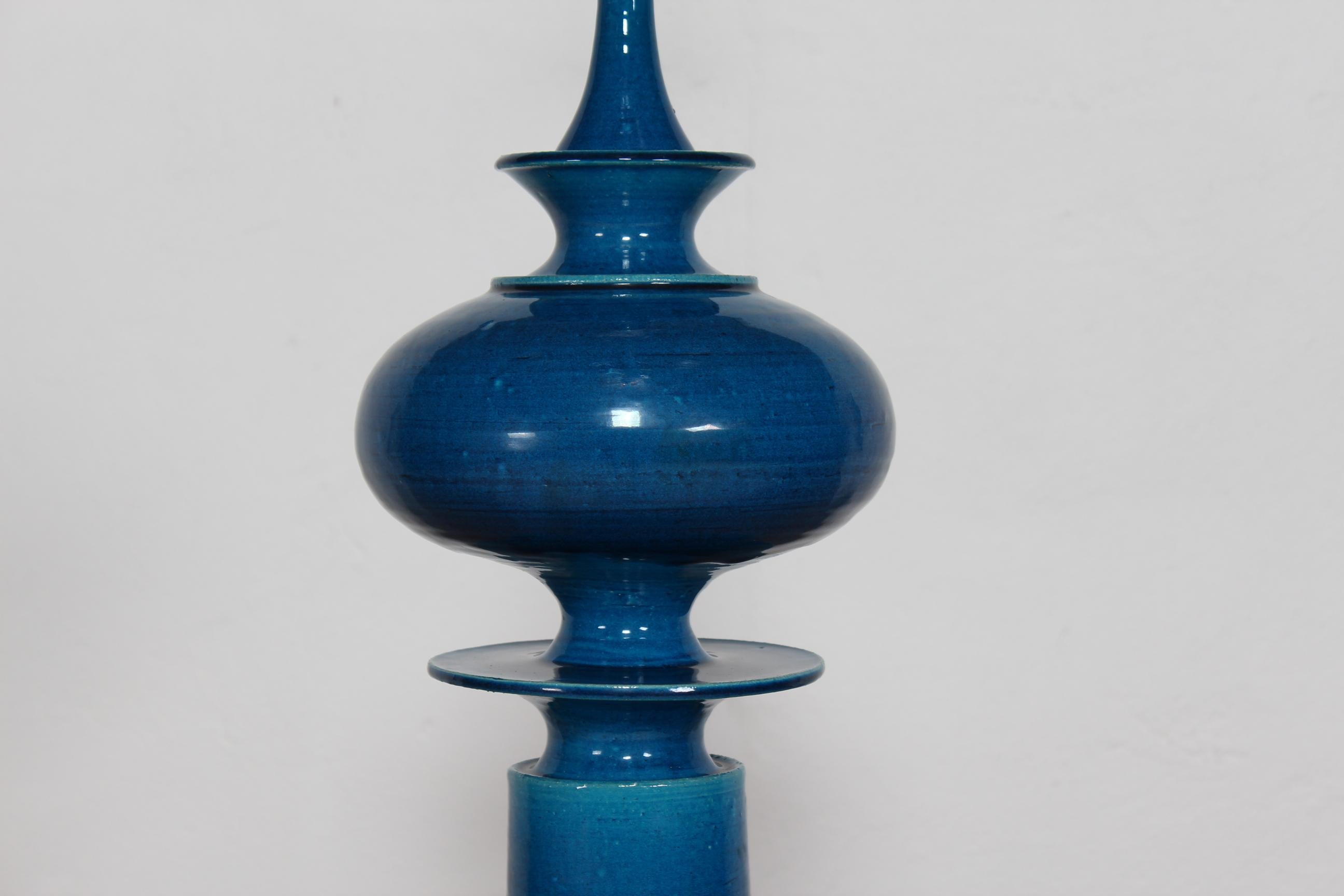 H. A. Kähler Extra L Sculptural Table Lamp by Poul Erik Eliasen Turquoise 1970s For Sale 1