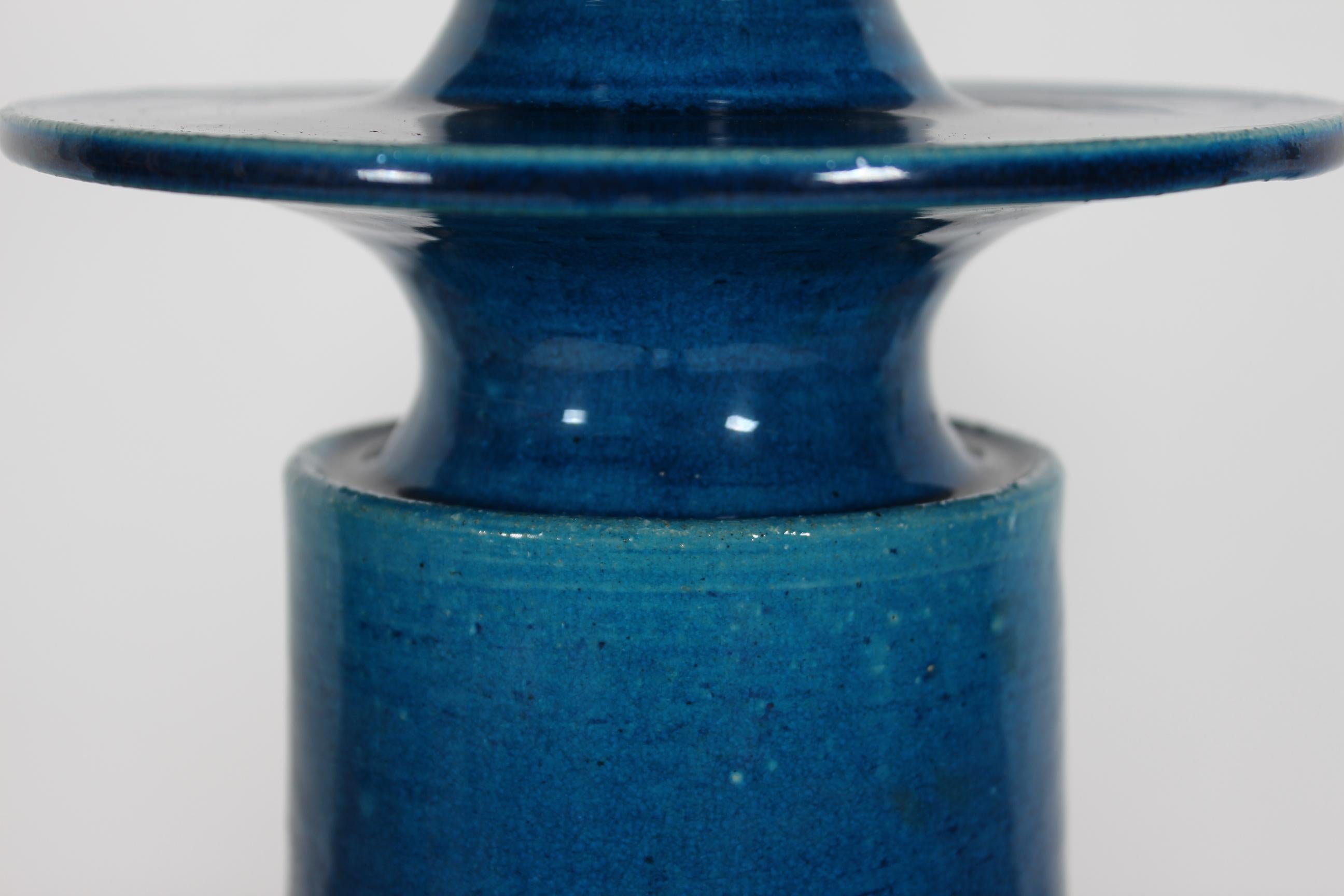 H. A. Kähler Extra L Sculptural Table Lamp by Poul Erik Eliasen Turquoise 1970s For Sale 2